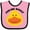 Pink and Black, variant on Inktastic Duck Feeling Ducky Boys or Girls Baby Bib