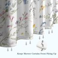 thumbnail image 6 of Pioneer Flower Floral Print Pattern Shower Curtain 36"x72" ,Bathroom Decorative Shower Curtains Set with 12 Hooks,Modern Waterproof Washable Shower Curtain, 6 of 6