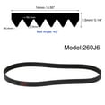 thumbnail image 2 of 260J6 Rubber Poly V Belts, 6 Ribs PJ V-Ribbed Belt 26" Length x 0.55" Width x 0.14" Thick, 3 Packs, 2 of 5