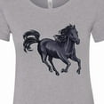 thumbnail image 4 of Inktastic Beautiful Galloping Black Horse Women's T-Shirt, 4 of 5