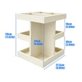 thumbnail image 5 of Rotating Wood Desktop Cosmetics Makeup Organiser With Multi Layer Designs Wooden Rotatable Storage Rack, 5 of 8