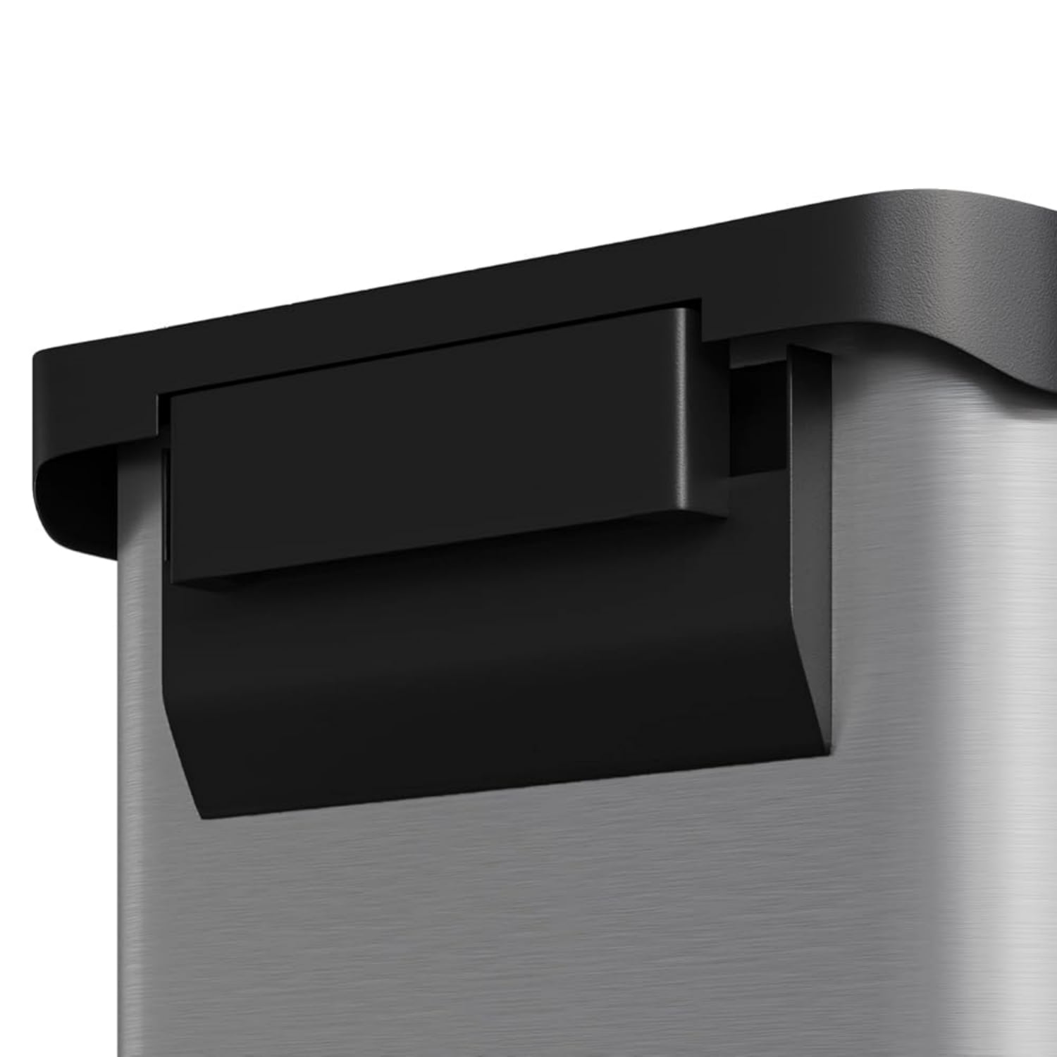 Garvee 13.2 Gallon Step-on Trash Can for Kitchen, with Liner Rim & Soft Close Plastic Lid, Silver