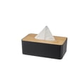 thumbnail image 1 of Mainstays Black Rectangular Tissue Box Holder with Bamboo Lid, 9.8" x 5.5", 1 of 5