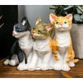 thumbnail image 5 of Ebros Lifelike Trio Shorthair Kittens Cats Sitting Side by Side Figurine 5" Long, 5 of 7