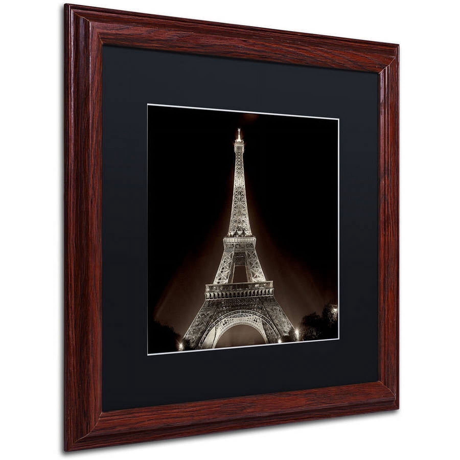 Trademark Fine Art "Tour Eiffel II" Canvas Art by Alan Blaustein, Black Matte, Wood Frame