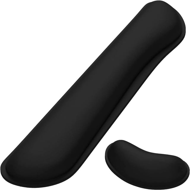 SUTENGDA Enlarge Keyboard Wrist Rest Pad Memory Foam Set Wrist Cushion Support for Easy Typing & Pain Relief Mouse Wrist Pad Anti-Slip Wrist Support for Gaming Computer Laptop Office Sk