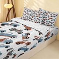 thumbnail image 2 of Erosebridal Truck Zipper Twin Comforter Sets with Fitted Sheet and 2 Pillowcases, Motorcycle Zipper Bedding Set, Truck Motorcycle, Reversible, 2 of 7