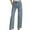 Light Blue, variant on Women's High Waisted Rhinestone Jeans, Straight Leg Stretch Denim Pants with Crystal Decor, Casual Baggy Trousers for Women, Comfortable Wide Leg Jeans Light Ashy