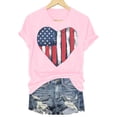 thumbnail image 5 of TOWED22 4th of July Shirts Women USA Patriotic T-Shirt American Flag Tee Tops(Pink,XXL), 5 of 6