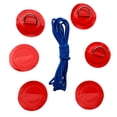 thumbnail image 1 of Almohadilla D de material acero inoxidable resistente de 6 unidades, de PVC en cable de choque para bote inflable de PVC, bote, bote, rojo DYNWAVEMX Parche de anillo en D para kayak, 1 of 8