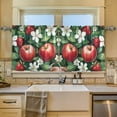 thumbnail image 2 of Yayeee Kitchen Curtains Tier Set of 2 Light Filtering 57"x24" Over Sink Window Panels, Red Apple Pattern, 2 of 7