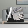 thumbnail image 1 of Manta con estampado multicolor, manta de franela súper suave, ligera y esponjosa, manta de cama con forro plateado, dedos pequeños rígidos, 1 of 8