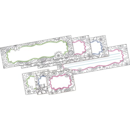 UPC: 0704068039919 | Barker Creek Color Me! In My Garden Nametag & Name Plate Set 81/Set (BC3991)