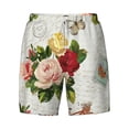 thumbnail image 4 of Lsque Mens Swim Trunks Vintage Bike Flower Butterfly Pattern - Bathing Suit Compression Liner - Beach Swim Shorts Swimwear - (S-3XL) - Stretch Quick Dry -Large, 4 of 9