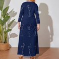 thumbnail image 4 of Large Size Martini Cocktail Glass Long Sleeved Dress Women Dress for Parties Elegant Chic Evening Dresses, 4 of 7