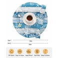 thumbnail image 6 of 13 Inch Round Placemats Set of 4, Blue Coastal Beach Non Slip Heat Insulation PP Table Mats, Nautical Starfish Coral Vintage Wooden Washable Place Mats for Kitchen Dining Party Table Decor, 6 of 7