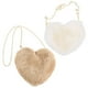 thumbnail image 2 of 2 bolsos de hombro de felpa con forma de corazón, bolso cruzado de moda de un solo hombro, 2 of 8