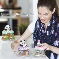 thumbnail image 7 of SKQIT Street View Coffee Shop Mini Building Blocks,911 Pieces Cute Panda Animal Micro Building Sets,Simulation Architecture Construction Toy,Creative Gifts for Adults, 7 of 7