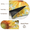 thumbnail image 6 of Small Round Rug 3Ft Washable Non-Slip, Sunflower Circle Area Rugs for Living Room Bedroom, Yellow Flowers Elegant Pastoral Botanical Indoor Floor Mats Carpet Runner for Home Decor, 6 of 8