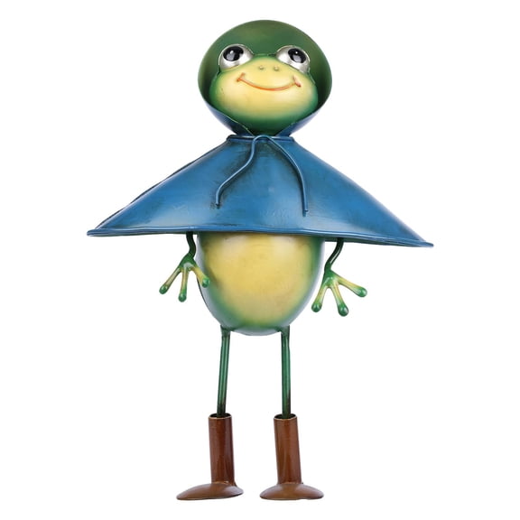 kowaku Outdoor Frog Garden Statue Art Animal Miniature Fairy Garden Micro Landscape Sculpture Figurine for Outdoor Table Holiday Home Decorations - Green