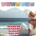 thumbnail image 5 of Xfvqtps Beach Bags for Women Hemp Rope Wavy Stripes Large Capacity Waterproof Sandproof Beach Tote Bag for Women Swim Pool Bag for Travel Vacation Nylon Tote Bag Gray, 5 of 5