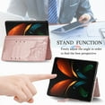 thumbnail image 2 of SaniMore for Samsung Galaxy Z Fold 4 7.6" 2022 Wallet Case Embossed Mandala PU Leather Flip Protection Wrist Strap Credit Card Holder Pocket Kickstand Shockproof Folding Case for Z Fold 4, Rosegold, 2 of 9