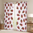 thumbnail image 2 of Manfei Pink Bowtie Ribbon Black Out Curtains,Rugby Sport Game Curtains Pack of 2 (42x63 Each),Boys Football Lovers Bedroom Curtains For Boy Girl,Microfiber Bedroom Decor, 2 of 6