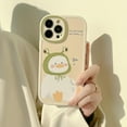 thumbnail image 2 of Cute Caroon Duck with Frog Hat Soft  for iPhone Case (Beige,iPhone 13 Pro), 2 of 6