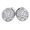 White Gold, variant on SM Circle Cluster VVS Moissanite Earrings .925 Sterling Silver