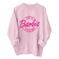 thumbnail image 2 of Barbie Movie Theme Swetshirt Unisex Trendy Printed Pink Power Long Sleeve Pullover Sweatshirt, 2 of 3