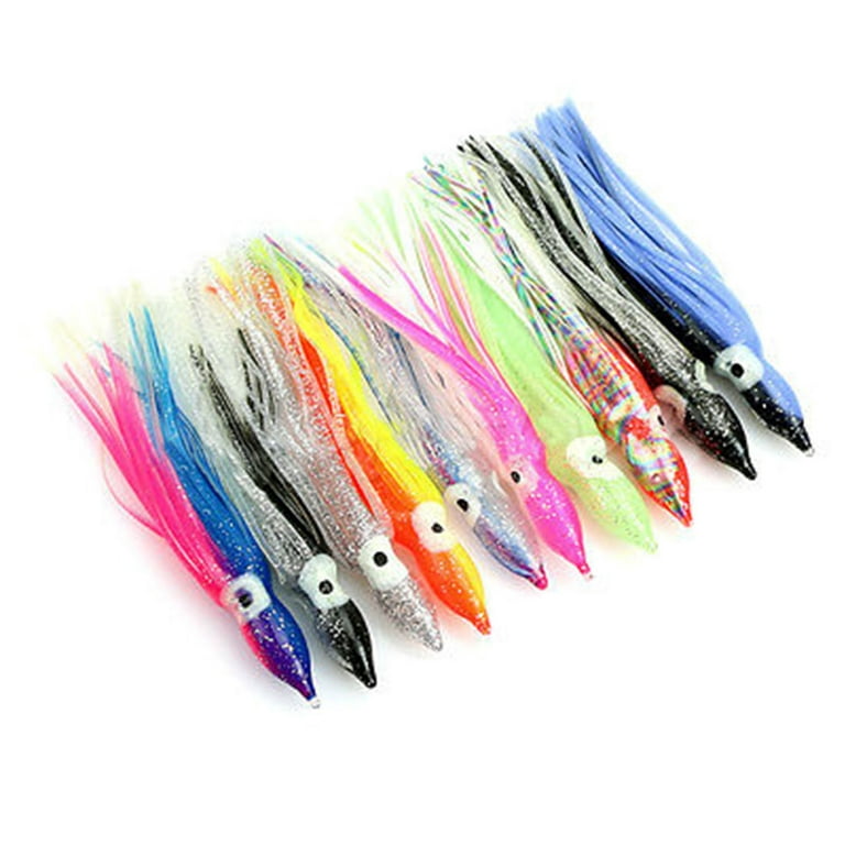 Tigofly 7 pcs 7 colors Silicone Skirts SpinnerBait Buzzbait Squid Rubber Jig  Lure Baits Fishing Lures
