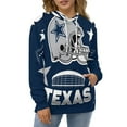thumbnail image 4 of Football Cowboys Men's Women Vintage 3D Hooded Sweatshirt - All-Season Loose Fit Streetwear, 4 of 6