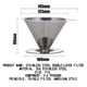 thumbnail image 2 of Filtro De Café De Acero Inoxidable Para Cocina, Herramienta Para Verter Sobre Embudo, Goteo De Cerveza, Cesta De Malla Metálica Para Té, Utensilios De Cocina Reutilizables, 2 of 7