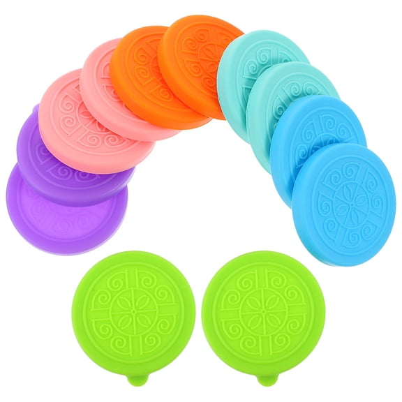 GAXIRE Yogurt Jars with Lids 12Pcs Round Silicone Protect Sauces Indoor Barbecues