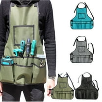 Canvas Apron with 14 Tool Pockets, Multi-Purpose Gardening and Grilling Apron for Men and Women