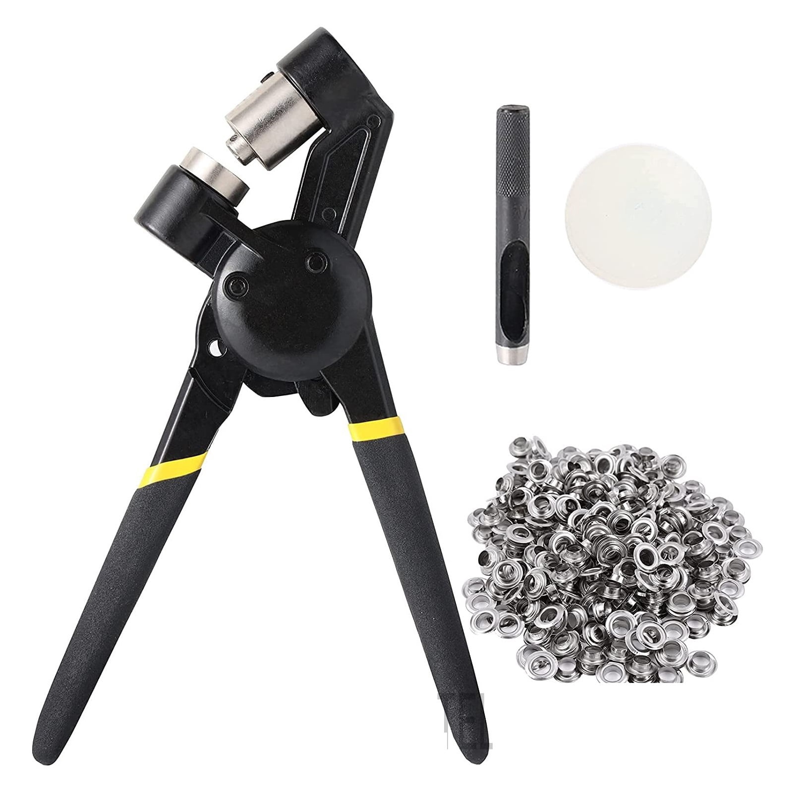 3/8Inch 10mm Grommet Plier Kit Grommet Hollow Hole Punch Tool Black Hand Press Handheld Eyelet Setter ,Widely Use