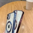 thumbnail image 5 of Compatible with iPhone 11 Magnetic Clear Case,Luxury Plating Bling Transparent Shockproof MagSafe Case with Full Camera Lens Protector for iPhone 11 Women Girl Men-Elegant Pink, 5 of 12