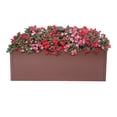 thumbnail image 5 of ToppiJoy 38*15*15in Rectangular Planter Box, Tall Steel Metal Planter Large Long Box Plant Pot for Outdoors, Modern Heavy Duty Flower Pot for Patio, Deck, Yard, Garden (Brown), 5 of 21