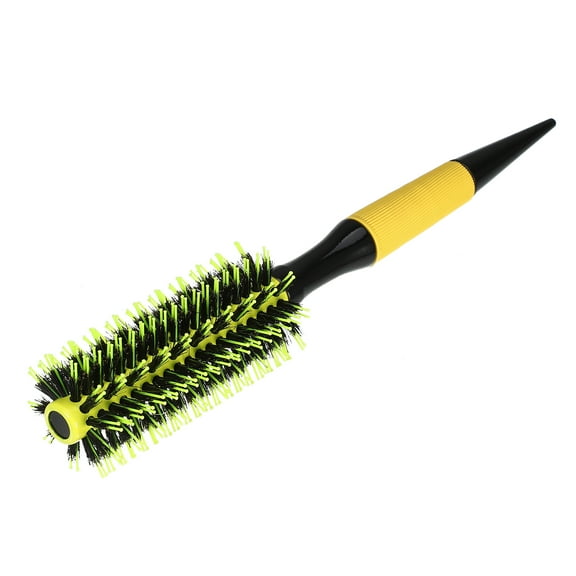 Vocoste Round Hair Brush Hair Brushes Nylon Bristle Round Brush Yellow 10.04"x1.77"