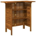thumbnail image 2 of vidaXL Solid Acacia Wood Bar Table 110x50x105cm Patio Bistro Dining Furniture, 2 of 8