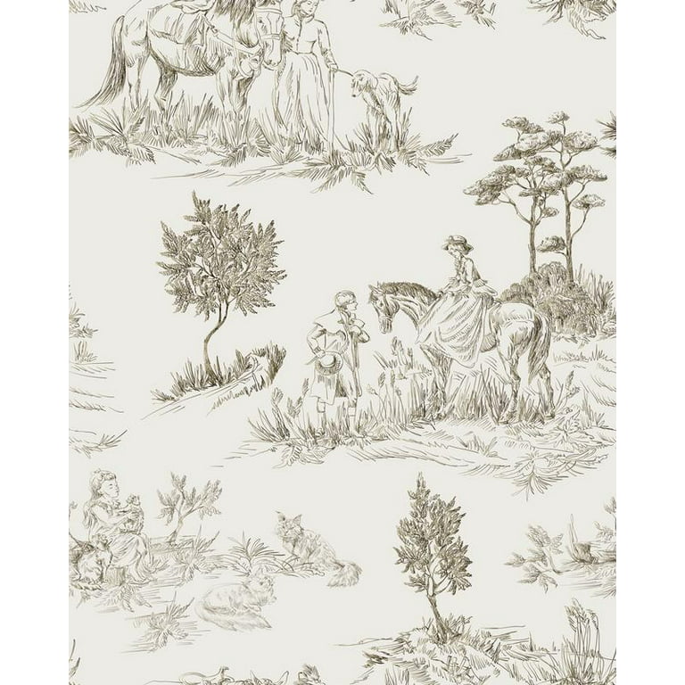Toile de Jouy Peel and Stick Wallpaper (Removable)
