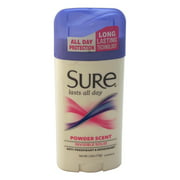 Sure Invisible Solid Anti-Perspirant and Deodorant, Powder Scent by Sure for Unisex - 2.6 oz Deodorant Stick