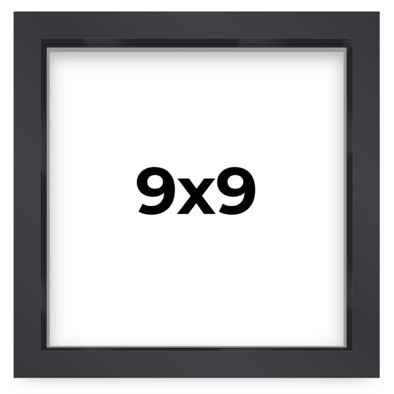 9x9 Black Shadowbox Frame - Interior Size 9x9 by 1 Inches - Made to Display Items Up To 1 Inches Deep