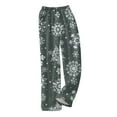 thumbnail image 4 of WTOBBY Women's Winter Plaid Pants Full Length Long Trousers with Christmas Print for Sports and Casual Wear in Cold Seasons,Gray XS, 4 of 6