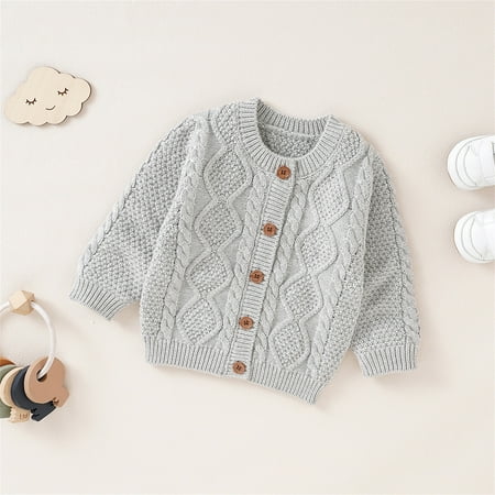 

Hunpta Baby Girl Boy Knit Cardigan Sweater Warm Pullover Tops Toddler Infant Solid Outerwear Jacket Coat Outfit Clothes