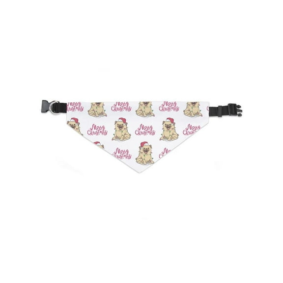 Merry Christmas Pugs Pattern Bandana -Image by Shutterstock, x-Large