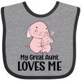 thumbnail image 3 of Inktastic Pink Piggies My Great Aunt Loves Me Boys or Girls Baby Bib, 3 of 4