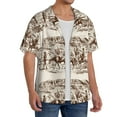 thumbnail image 4 of Fotbe Western Desert Cowboys2 print Short Sleeve Button Down Shirts for Men Casual Summer Beach Wrinkle Free Shirt-Large, 4 of 7