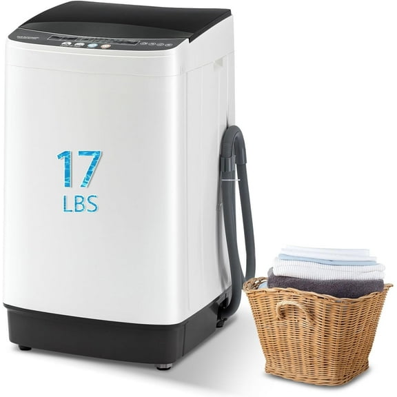 17Lbs Portable Washing Machine with10 Washing Programs, 2.2 Cu. Ft. Full Automatic Washer and Spinner Combo