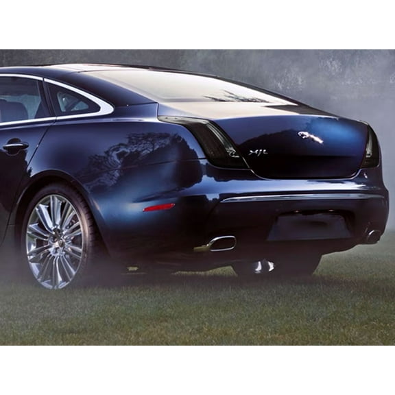 Rvinyl Tail Light Tint Covers Compatible with Jaguar XJ-Type 2011-2015 - Blackout Smoke